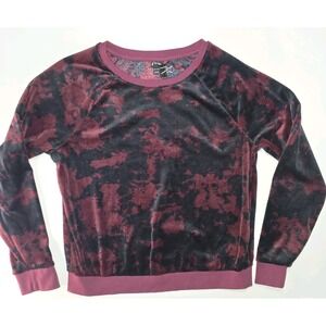 Art Class Girls Cropped Sweatshirt Tie Dye Red Black‎ Size XL 14/16